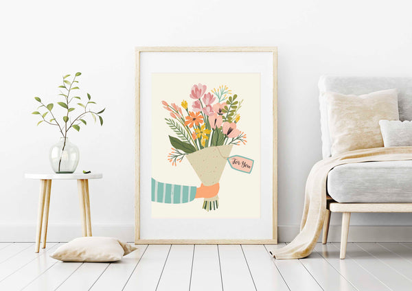 For you Poster Kunstdruck - Illustration, KUNST-ONLINE Wandbild