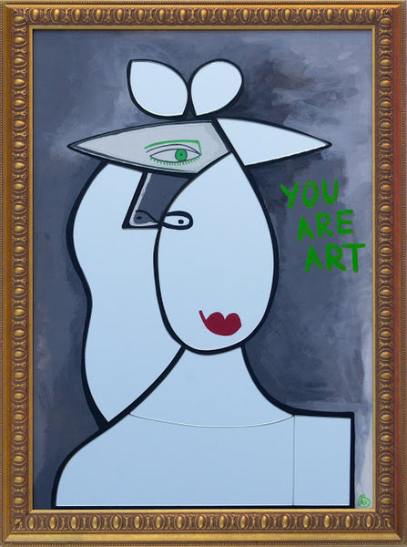 AKO - Frau mit grünem Hut - Inspiration: Picasso Poster Kunstdruck - AKO, Wien, Österreich Wandbild