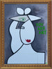 AKO - Frau mit grünem Hut - Inspiration: Picasso Poster Kunstdruck - AKO, Wien, Österreich Wandbild