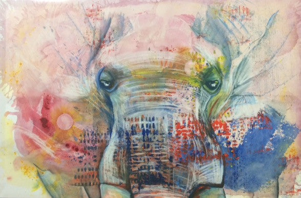 Anja Wilhelmer - Das Portrait eines Elefanten II Poster Kunstdruck - Anja Wilhelmer, Graz, Österreich Wandbild