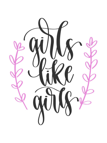 Girls like girls Poster Kunstdruck - Typografie, KUNST-ONLINE Wandbild