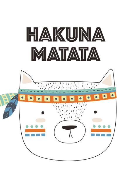 Hakuna matata Poster Kunstdruck - Kunst für Kinder, KUNST-ONLINE Wandbild