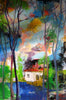 Leonore Zimmermann - Das kleine Haus am See Poster Kunstdruck - Leonore Zimmermann, München, Deutschland Wandbild