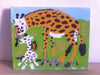 Dominik Frühmann - Die kleine Giraffe – die ersten Schritte Poster Kunstdruck - Dominik Frühmann, Salzburg, Österreich Wandbild