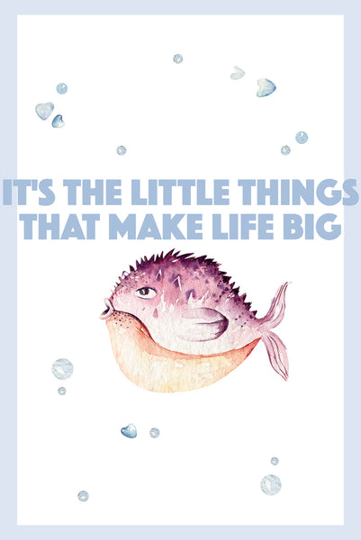It's the little things that make life big Poster Kunstdruck - Kunst für Kinder, KUNST-ONLINE Wandbild