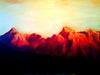 Aurelie Balla Moni - Karwendel glüht Poster Kunstdruck - Aurelie Balla Moni, Wallgau, Deutschland Wandbild