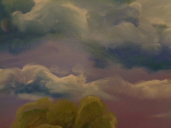 Kathrin Paul - Landschaft mit bunten Wolken