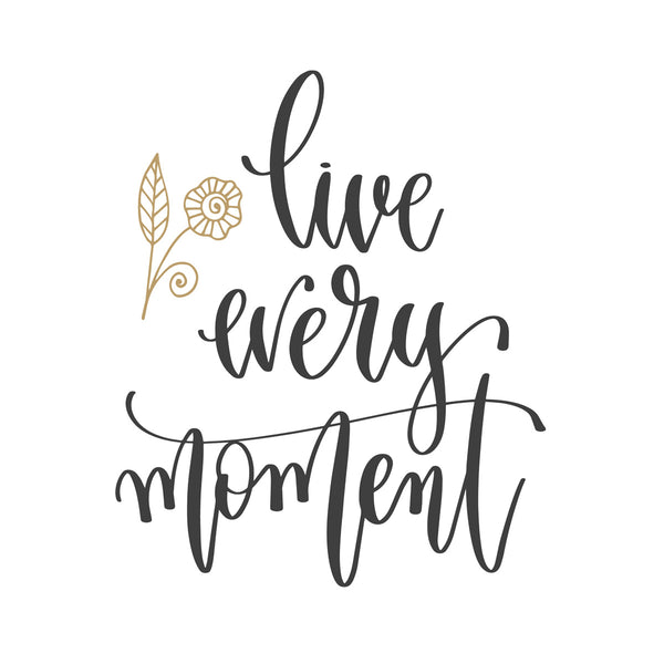Live every moment Poster Kunstdruck - Typografie, KUNST-ONLINE Wandbild