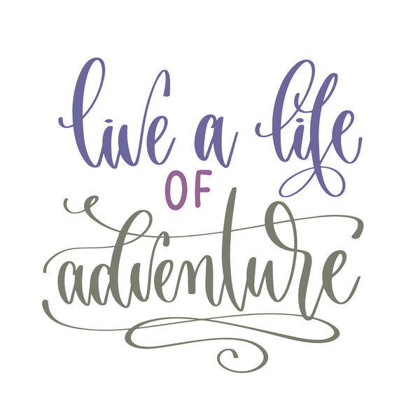 Live a life of adventure Poster Kunstdruck - Typografie, KUNST-ONLINE Wandbild
