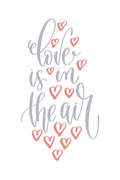 Love is in the air Poster Kunstdruck - Typografie, KUNST-ONLINE Wandbild