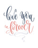 Love you forever Poster Kunstdruck - Typografie, KUNST-ONLINE Wandbild
