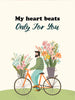 My heart beats only for you Poster Kunstdruck - Illustration Typografie, KUNST-ONLINE Wandbild