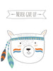 Never give up Poster Kunstdruck - Kunst für Kinder, KUNST-ONLINE Wandbild