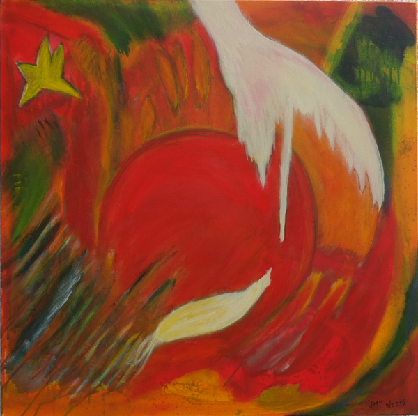 Jürgen Michael Knapp - Rote Mitte Poster Kunstdruck - Jürgen Michael Knapp, Lappersdorf, Deutschland Wandbild