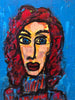 Louise Lunghard - Rotkopf auf Blau