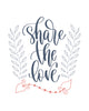 Share the love Poster Kunstdruck - Typografie, KUNST-ONLINE Wandbild