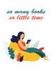 So many books, so little time Poster Kunstdruck - Illustration Typografie, KUNST-ONLINE Wandbild