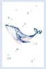 Whale Poster Kunstdruck - Kunst für Kinder Illustration, KUNST-ONLINE Wandbild
