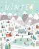 Winter Poster Kunstdruck - Illustration, KUNST-ONLINE Wandbild