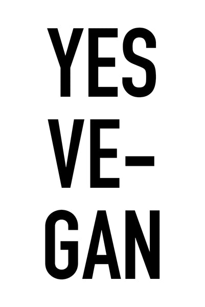 Yes Vegan Poster Kunstdruck - Typografie, KUNST-ONLINE Wandbild